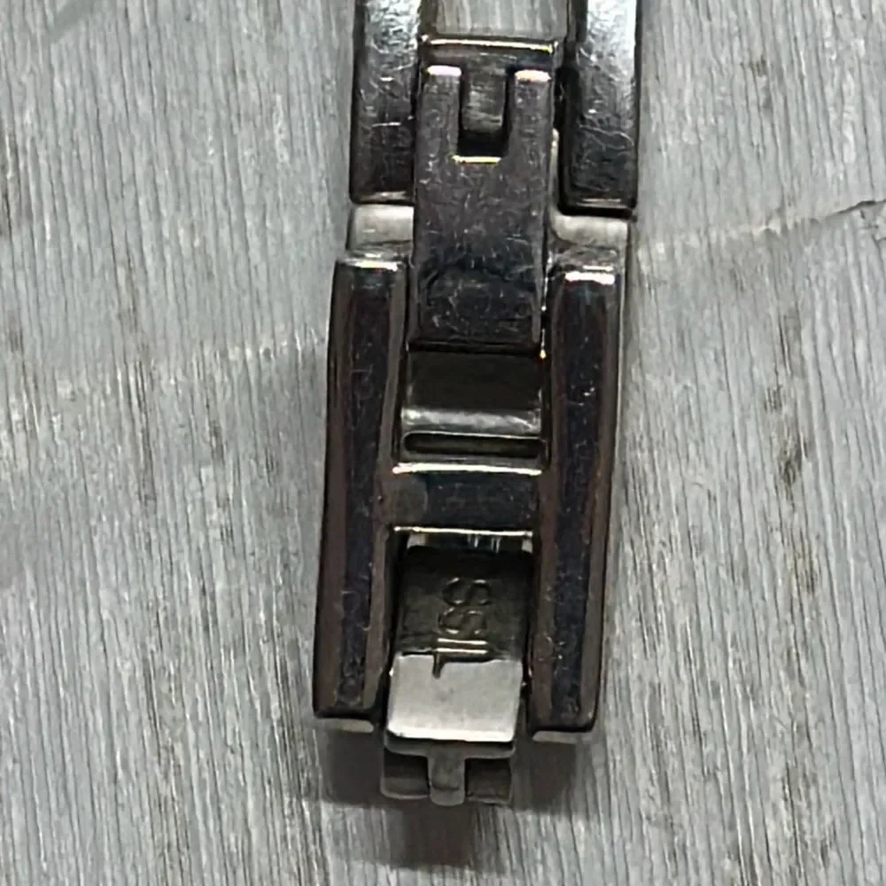 Fossil‎ BIG TIC ES9744 American Flag LED Dial Silver Tone Watch SCRATCHES